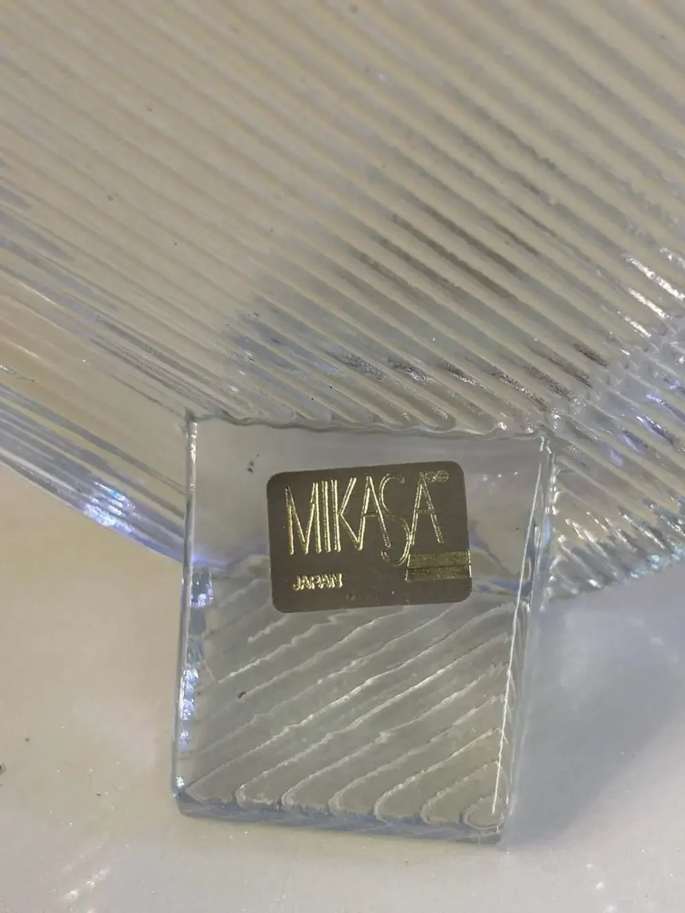 Vintage Mikasa Crystal Oval Photo Frame